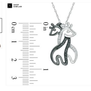 Hugging Giraffes Pendant Sterling Silver